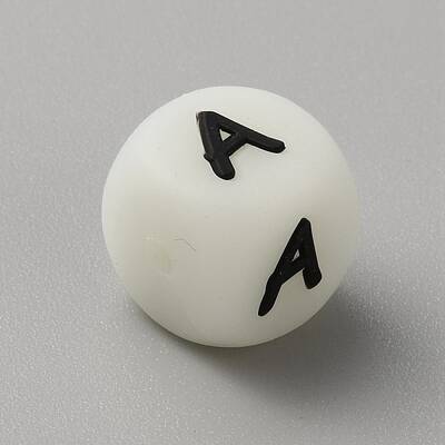 Luminous Cube with Letter Food Grade Eco-Friendly Silicone Beads