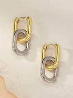 Simple Double Hoop Design Dangle Earrings,  Non Tarnish Jewelry, Fashionable Jewelry for Women, Trendy All-match & Exquisite ...