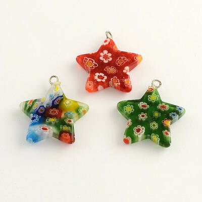 Handmade Millefiori Glass Pendants