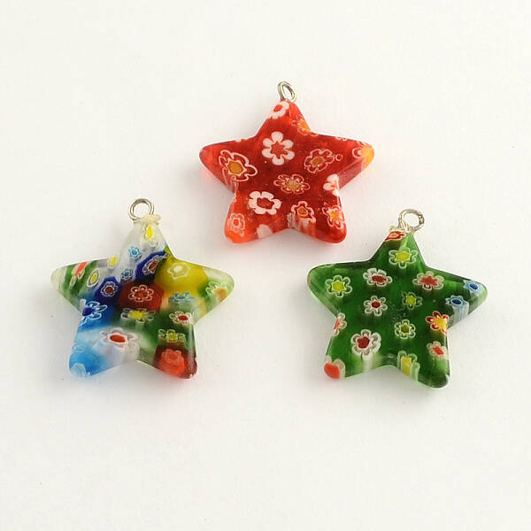 Handmade Millefiori Glass Pendants