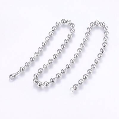 Non-Tarnish 304 Stainless Steel Ball Chain Necklaces