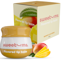 Sweetums Mango Flavored Lip Balm - Smooth and Refreshing Hydrating Formula with Built-in Mirror & Applicator, Vegan & Cruelty...