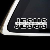 6 pieces Bumper Stickers  Jesus The Way The Truth The Life Christian Vinyl Decal Car Stickers, Truck , Bumper, Laptops  ,  Wi...