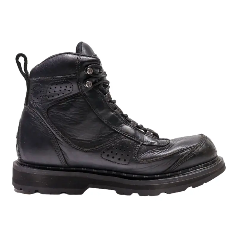 UNDER ARMOUR Lace-Up Boots Black Leather Mens UK 8