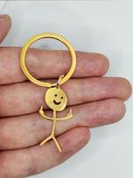 Summer Cartoon Figure Shaped Keychain for Men & Women, Versatile Stainless Steel Keychain, Metal Key Chain, Cute Key Ring, Gi...