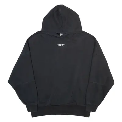 REEBOK Womens Black Hoodie M
