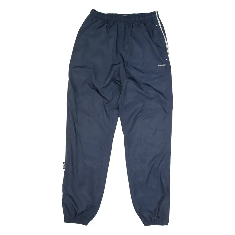 REEBOK Mens Track Pants Blue Tapered S W28 L31