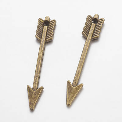 Tibetan Style Zinc Alloy Arrow Pendants
