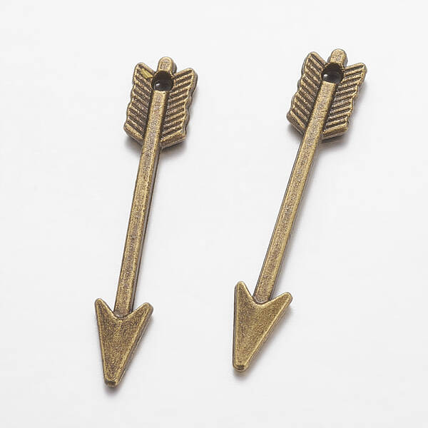 Tibetan Style Zinc Alloy Arrow Pendants