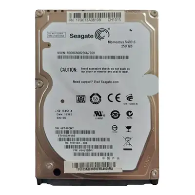 9HH132-286 Seagate Momentus 5400.6 Series 250GB 5400RPM SATA 3Gb/s 8MB Cache (512) 2.5-Inch Hard Drive