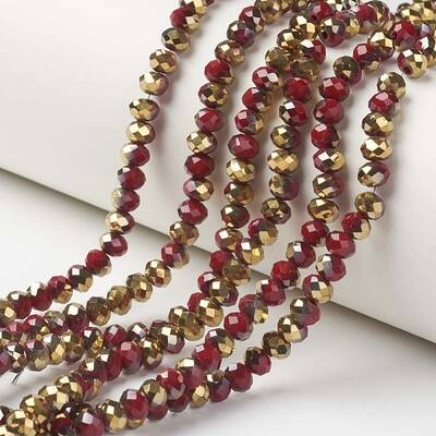 Electroplate Opaque Glass Beads Strands