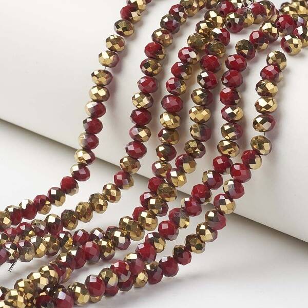 Electroplate Opaque Glass Beads Strands