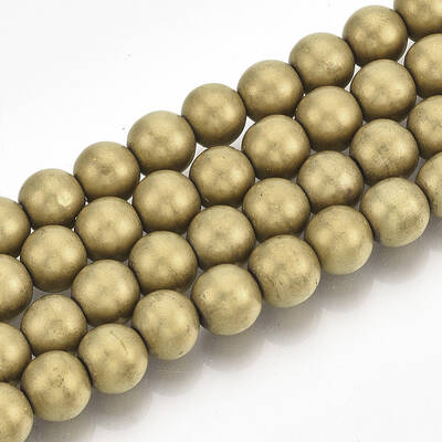 Electroplate Non-magnetic Synthetic Hematite Beads Strands