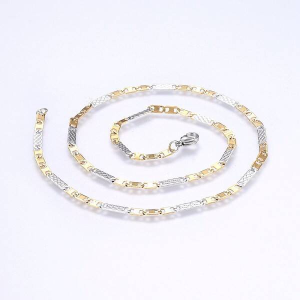 304 Stainless Steel Mariner Link Chains Necklaces