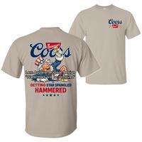 Coors Banquet Uncle Sam Drunk Getting Star Spangled Hammered 4th Of July America Flag T-Shirt, Independence Day Patriotic Des...
