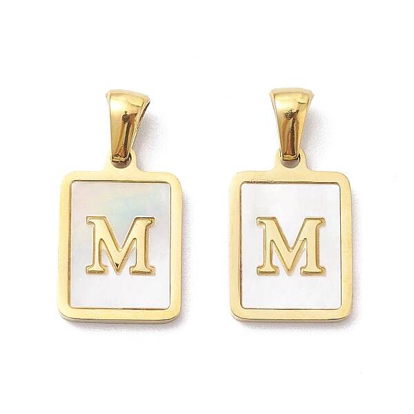 Ion Plating(IP) 304 Stainless Steel Pave Shell Pendants