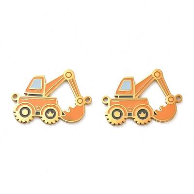 304 Stainless Steel Enamel Connector Charms