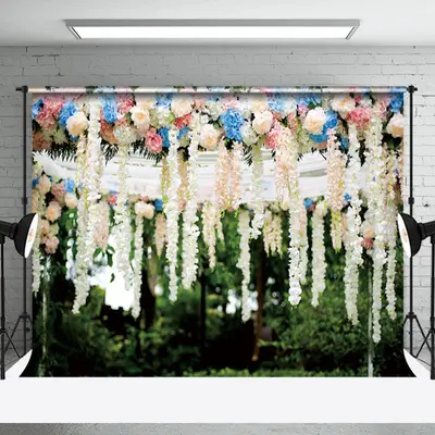 Greenery Colorful Floral Spring Photography Backdrop - Aperturee