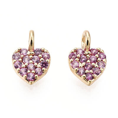 Brass Micro Pave Cubic Zirconia Charms