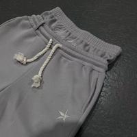 2025 new popular five-pointed star printing series teen couple casual fake two-piece wide-leg pants Menswear Man Beige Plain