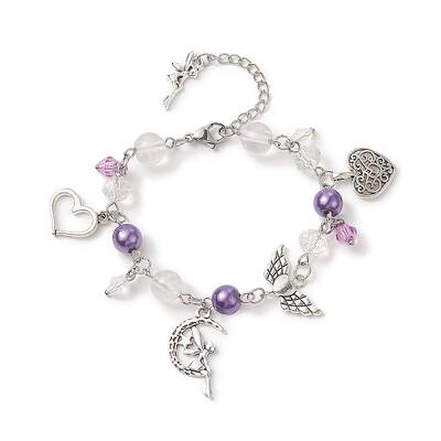 Alloy Heart & Fairy Charm Bracelets