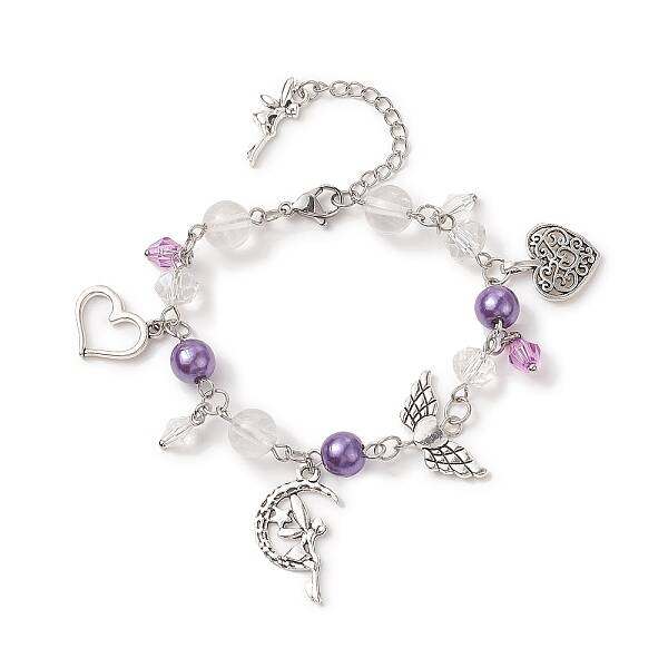 Alloy Heart & Fairy Charm Bracelets