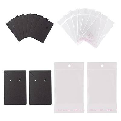 200Pcs 2 Style Cardboard Display Cards and OPP Cellophane Bags