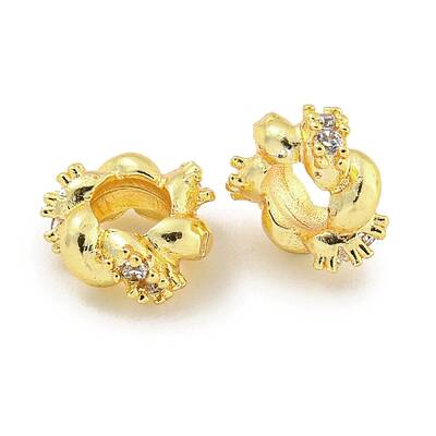 Rack Plating Brass Cubic Zirconia Beads