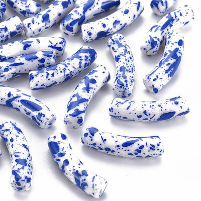 Opaque Spray Painted Acrylic Beads