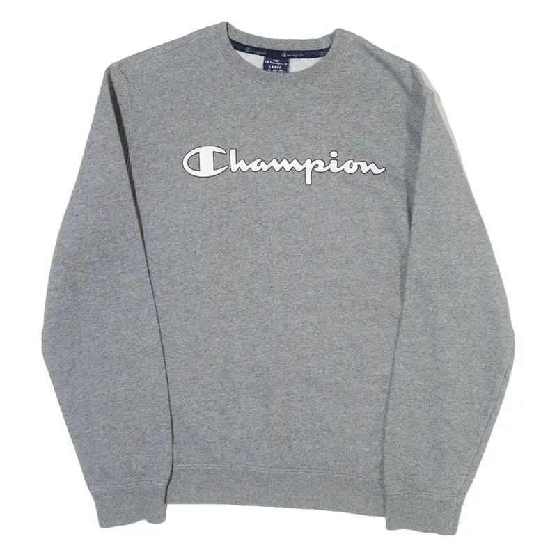 CHAMPION Mens Sweatshirt Grey Crew Neck L