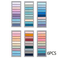 6pcs Colorful Adhesive Sticky Note, Page Markers Sticky Index Tabs, Writable Tabs Stickers For Book Markers, Sticker Packs