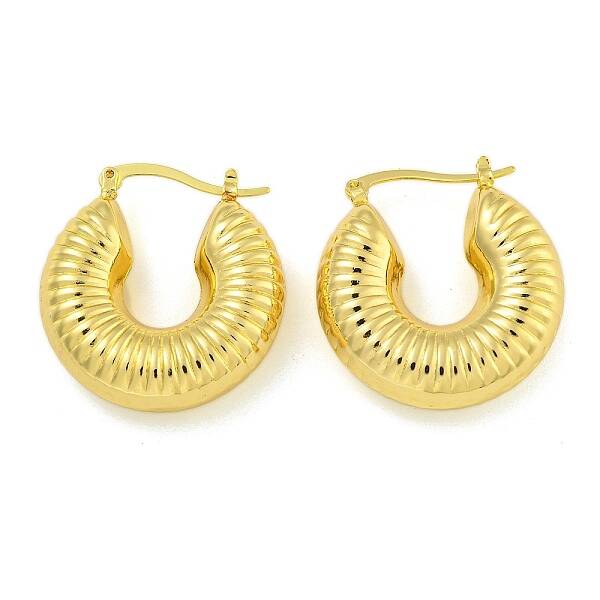 Rack Plating C-Shaped Brass Stud Earrings