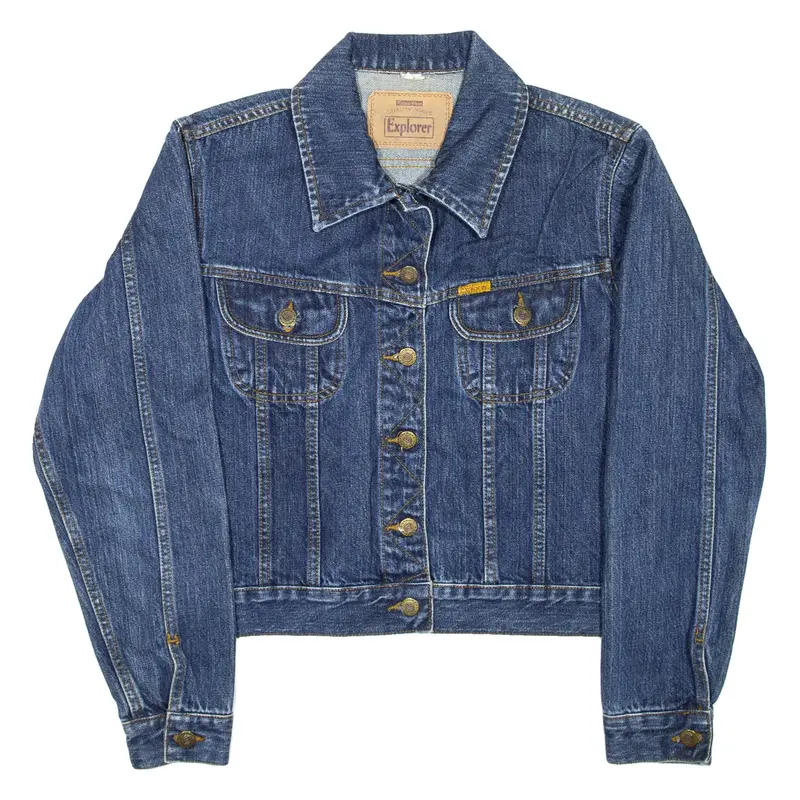 Cropped Womens Denim Jacket Blue L