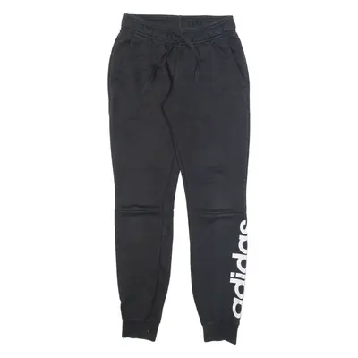 ADIDAS Womens Joggers Black Tapered XS W26 L28