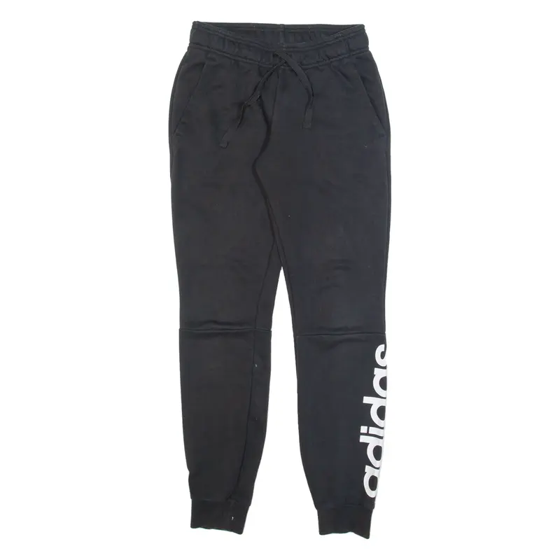 ADIDAS Womens Joggers Black Tapered XS W26 L28