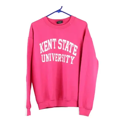 Kent State University Mv Sport College Sweatshirt - Medium Pink Cotton Blend