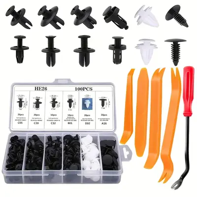 Car Repair Tool Kit, Car Clip Retainer Auto Fasteners Push Trim Bumper Plastic Rivets Clips Kit, Car Repair Tool, Auto Repair...
