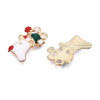 Christmas Theme Alloy Enamel Pendants