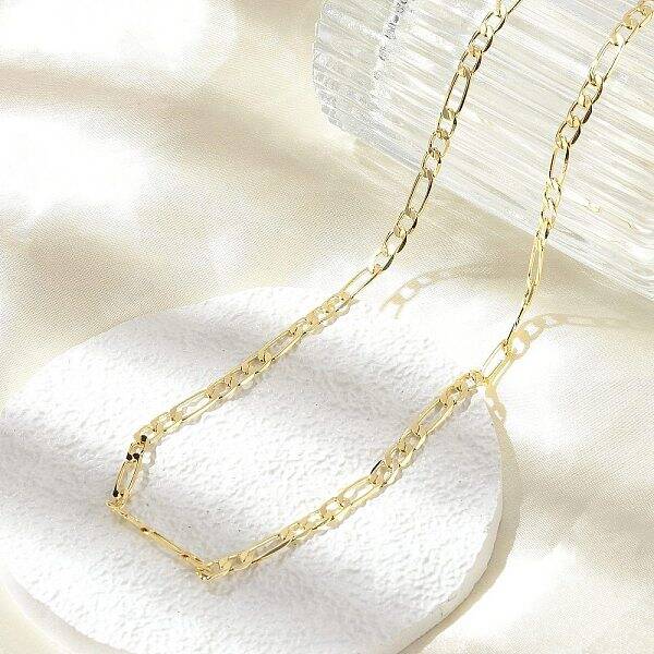Brass Figaro Chain Necklaces