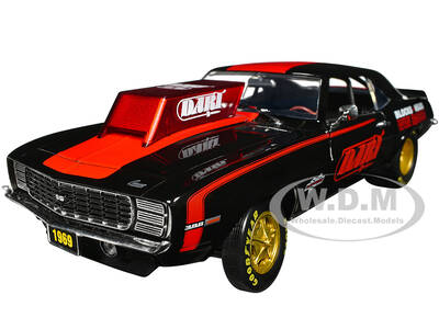 1969 Chevrolet Camaro SS 396 Black with Bright Red Stripes \