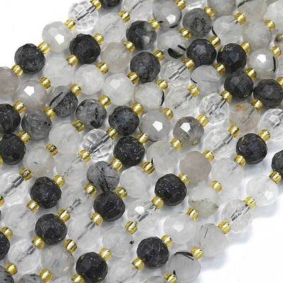 Natural Black Rutilated Quartz Strands