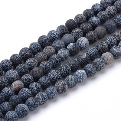Natural & Dyed Crackle Agate Bead Strands