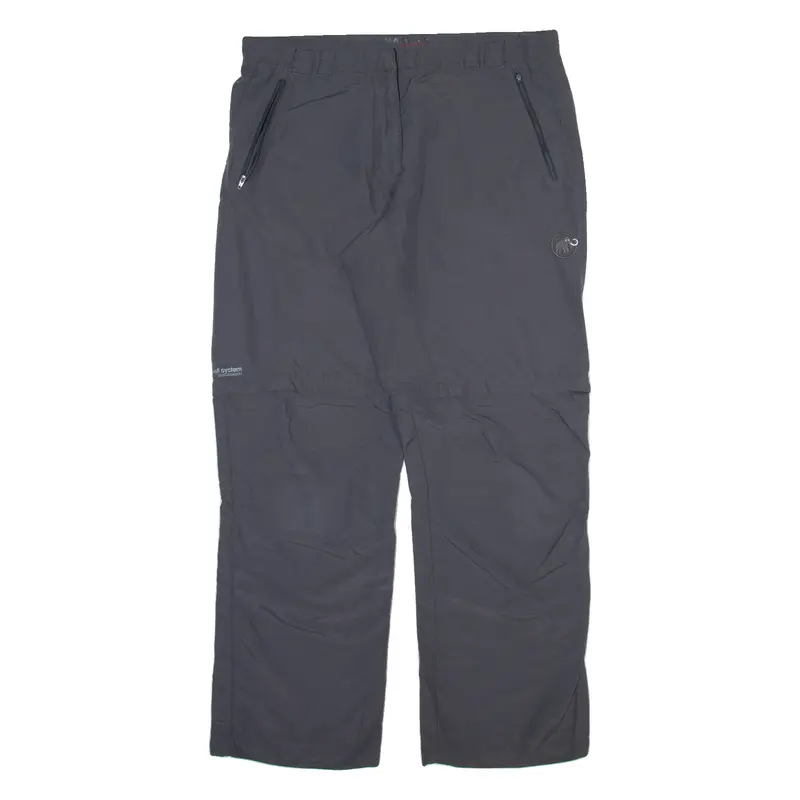 MAMMUT Detachable Legs Womens Trousers Grey Relaxed Straight W34 L31