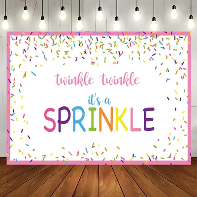 Aperturee Twinkle Twinkle Its A Sprinkle Baby Shower Backdrop