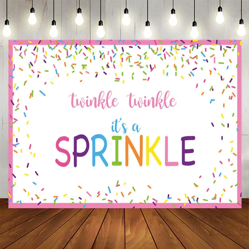 Aperturee Twinkle Twinkle Its A Sprinkle Baby Shower Backdrop