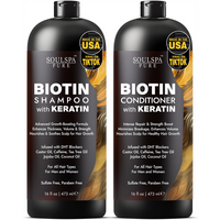 SOULSPA PURE Biotin Shampoo and Conditioner Set with Keratin Haircare Nourishing Haircare Nourishing Cleanser Cleansing Comfo...