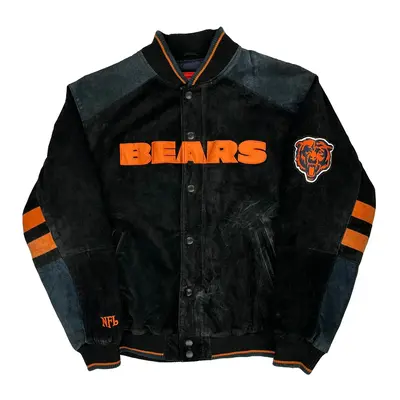 Chicago Bears Nfl Nfl Varsity Jacket - XL Black Suede