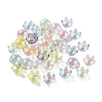 UV Plating Transparent Acrylic Bead Caps