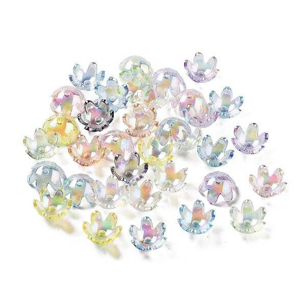 UV Plating Transparent Acrylic Bead Caps