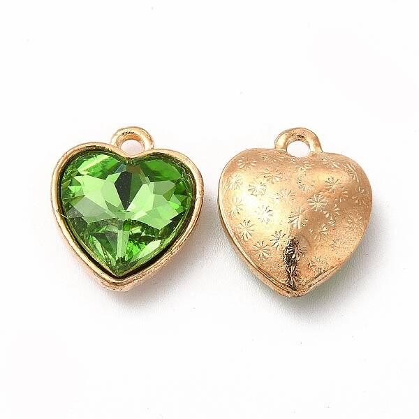 Faceted Glass Rhinestone Pendants